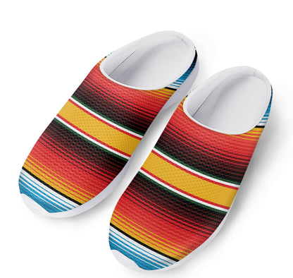 Ethnic Serape Blanket Pattern Print Mesh Casual Shoes
