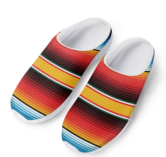 Ethnic Serape Blanket Pattern Print Mesh Casual Shoes