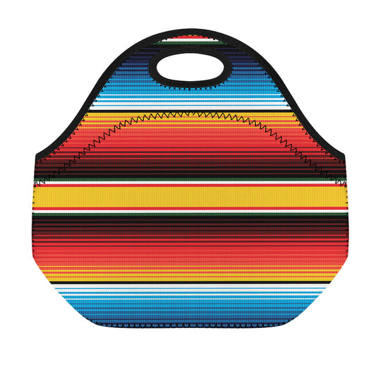 Ethnic Serape Blanket Pattern Print Neoprene Lunch Bag