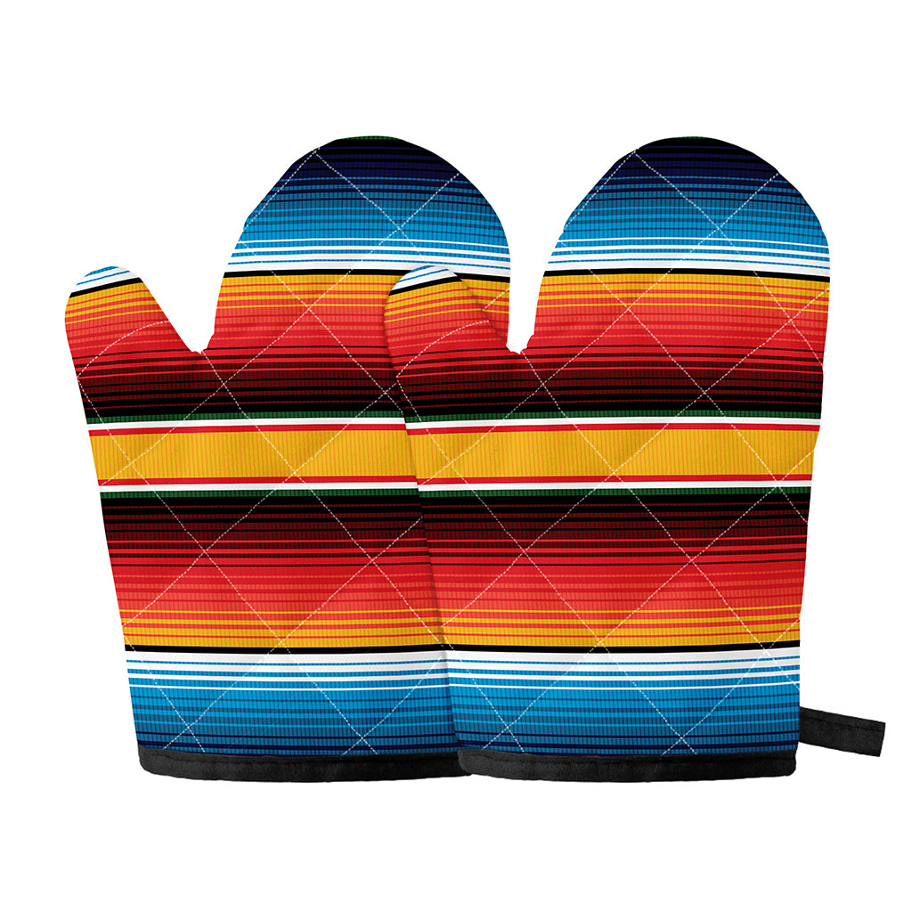 Ethnic Serape Blanket Pattern Print Oven Mitts