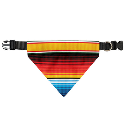 Ethnic Serape Blanket Pattern Print Over The Collar Dog Bandana