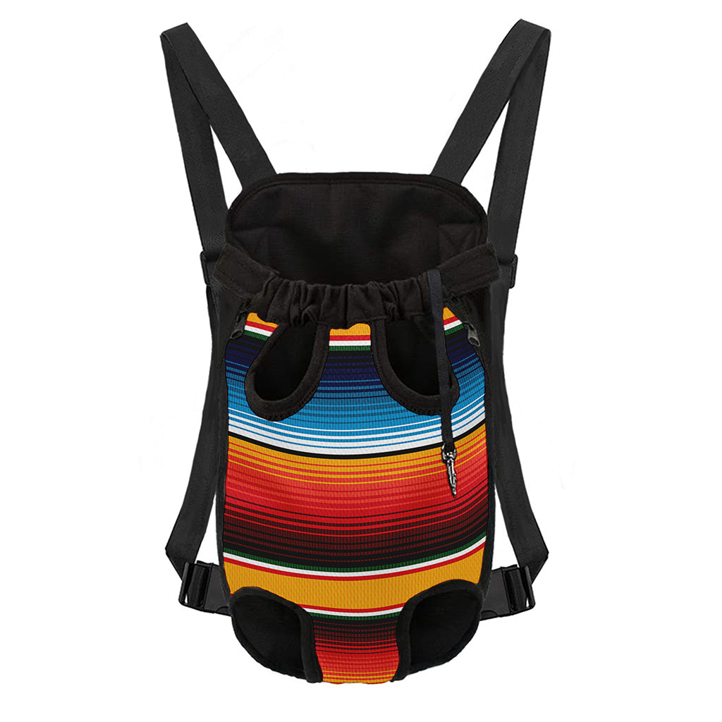 Ethnic Serape Blanket Pattern Print Pet Carrier Backpack