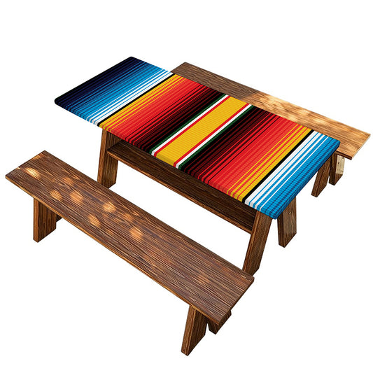 Ethnic Serape Blanket Pattern Print Picnic Table Cover