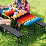 Ethnic Serape Blanket Pattern Print Picnic Table Cover