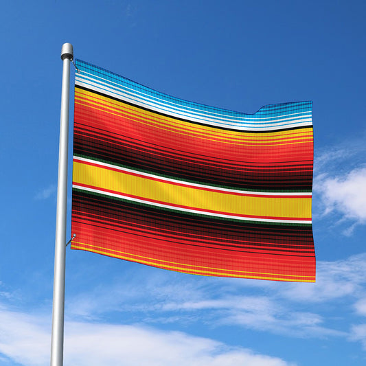 Ethnic Serape Blanket Pattern Print Polyester Flag