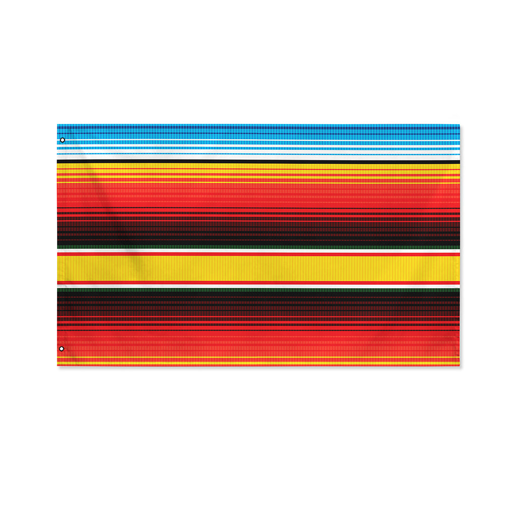 Ethnic Serape Blanket Pattern Print Polyester Flag
