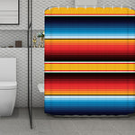 Ethnic Serape Blanket Pattern Print Polyester Shower Curtain