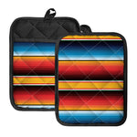 Ethnic Serape Blanket Pattern Print Pot Holders With Pocket