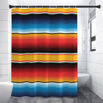 Ethnic Serape Blanket Pattern Print Premium Shower Curtain