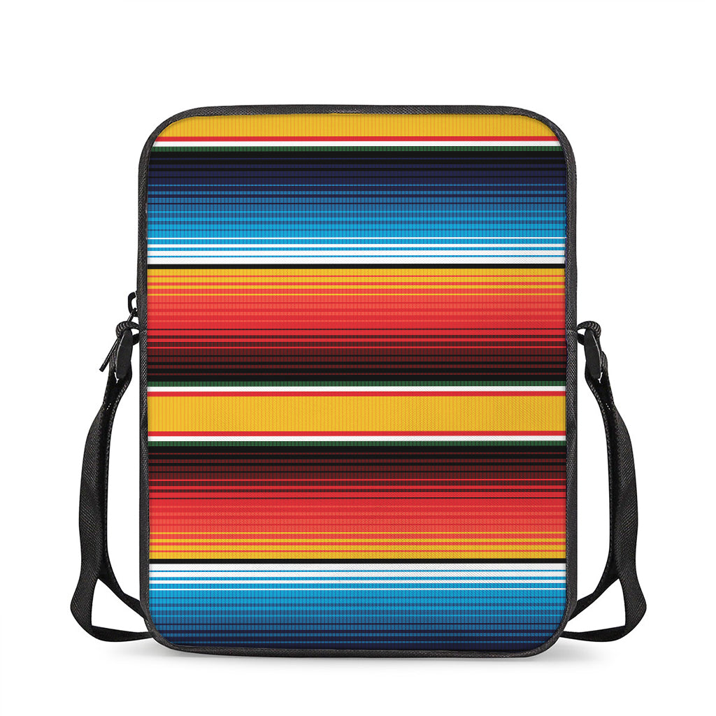 Ethnic Serape Blanket Pattern Print Rectangular Crossbody Bag