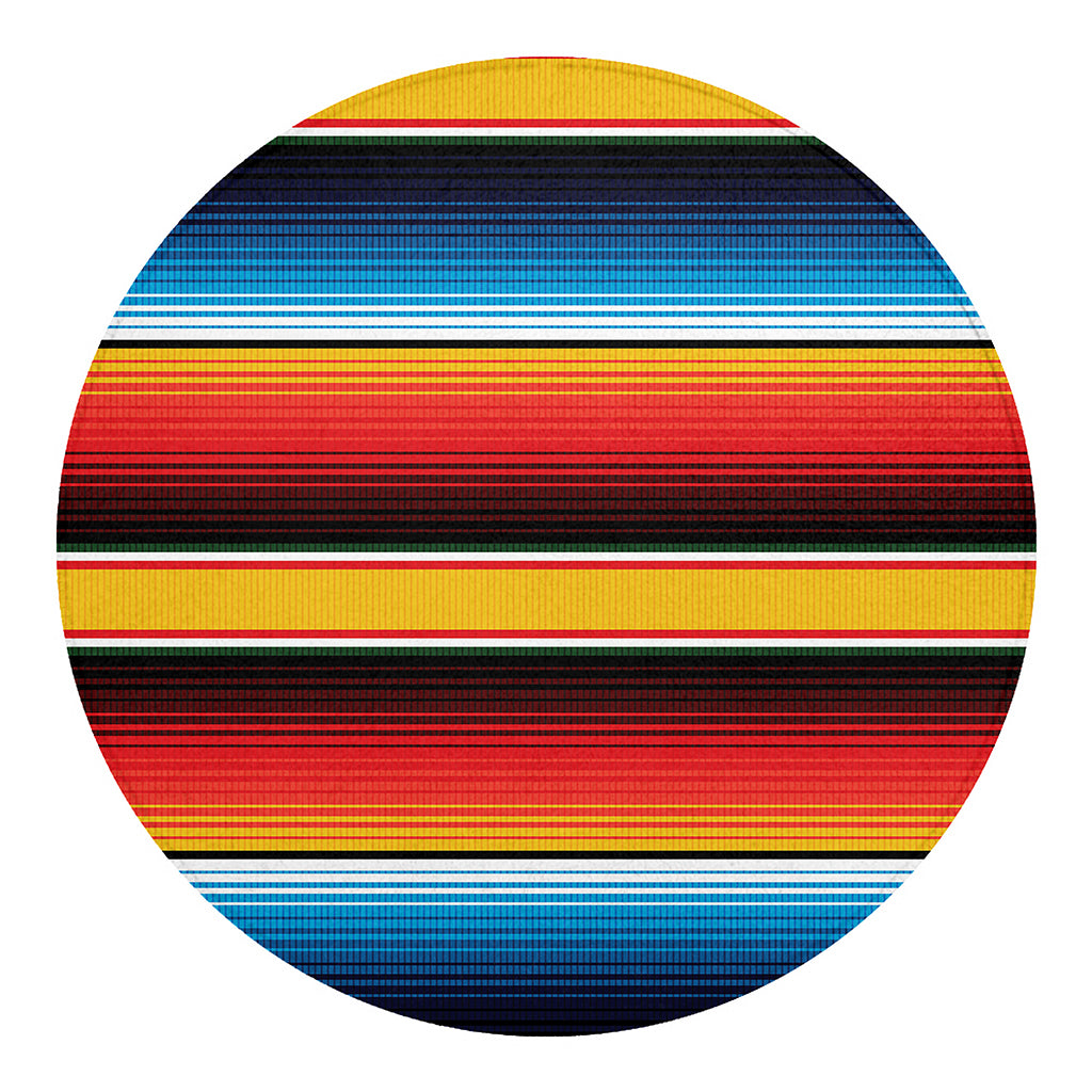 Ethnic Serape Blanket Pattern Print Round Blanket