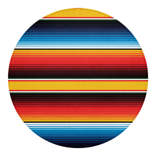 Ethnic Serape Blanket Pattern Print Round Blanket