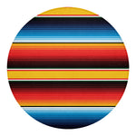 Ethnic Serape Blanket Pattern Print Round Blanket