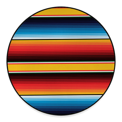 Ethnic Serape Blanket Pattern Print Round Floor Mat