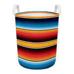 Ethnic Serape Blanket Pattern Print Round Laundry Basket