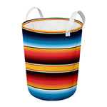 Ethnic Serape Blanket Pattern Print Round Laundry Basket