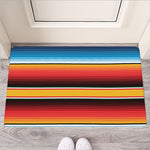 Ethnic Serape Blanket Pattern Print Rubber Doormat