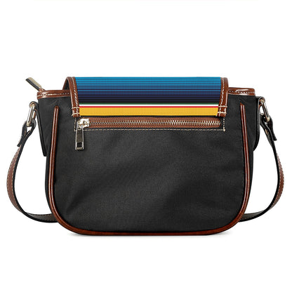 Ethnic Serape Blanket Pattern Print Saddle Bag
