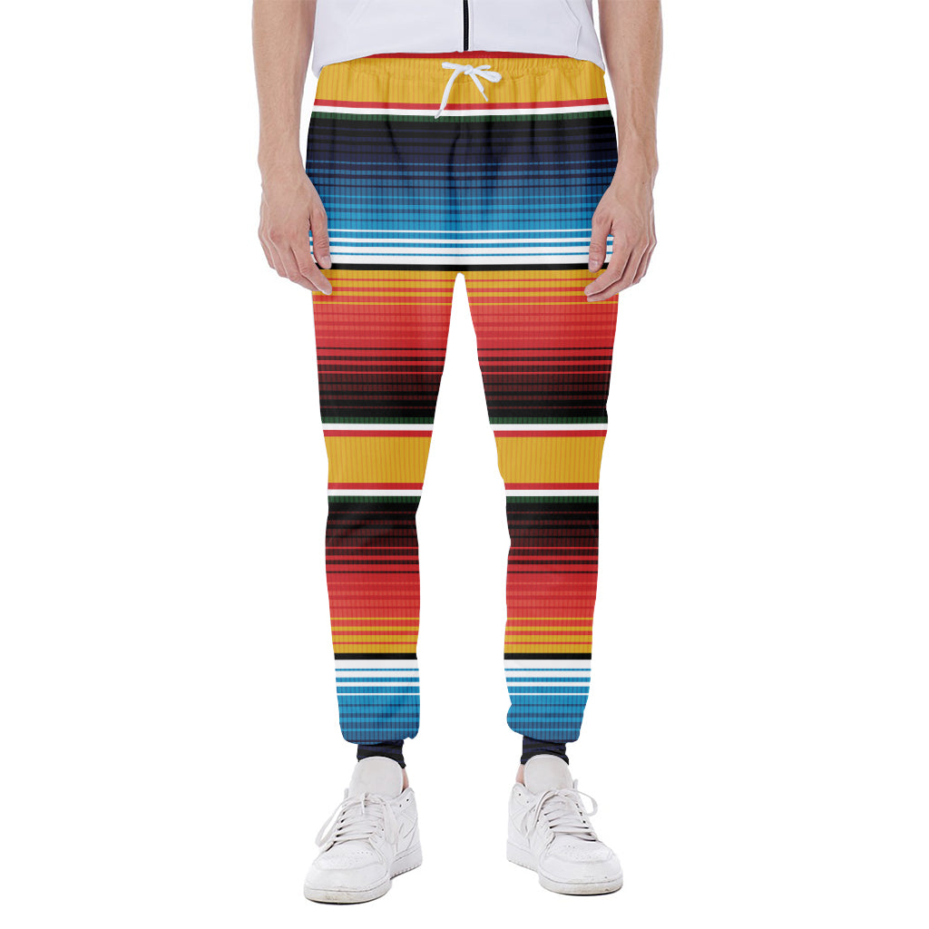 Ethnic Serape Blanket Pattern Print Scuba Joggers