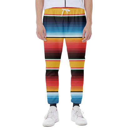 Ethnic Serape Blanket Pattern Print Scuba Joggers