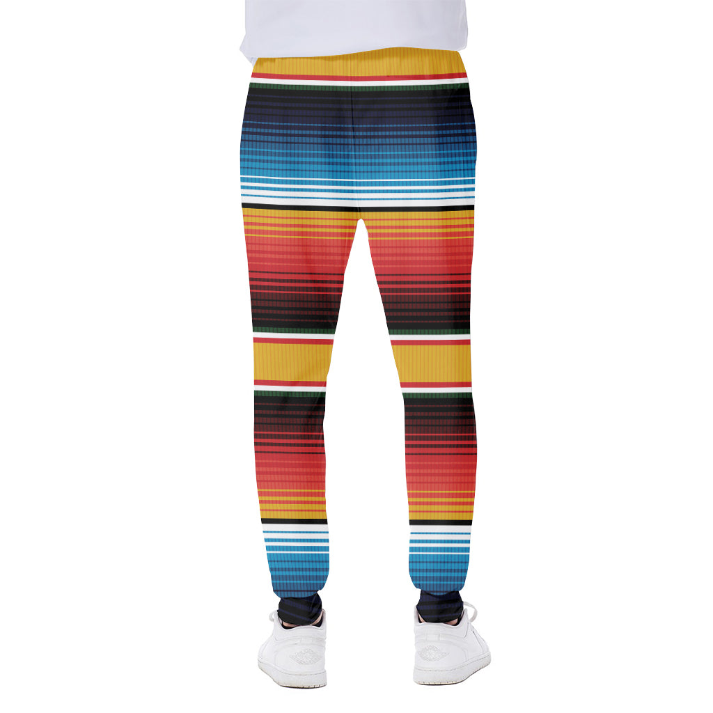 Ethnic Serape Blanket Pattern Print Scuba Joggers