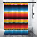 Ethnic Serape Blanket Pattern Print Shower Curtain