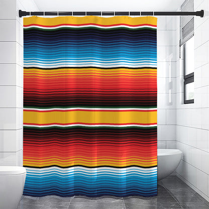 Ethnic Serape Blanket Pattern Print Shower Curtain