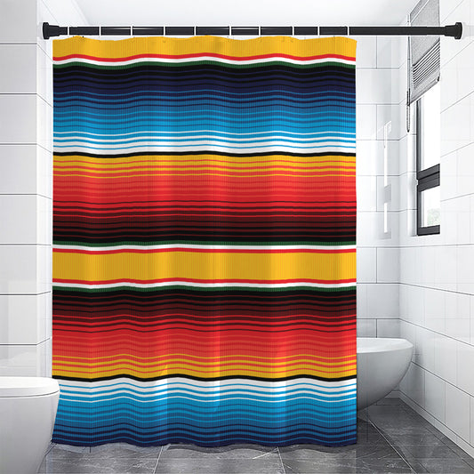 Ethnic Serape Blanket Pattern Print Shower Curtain