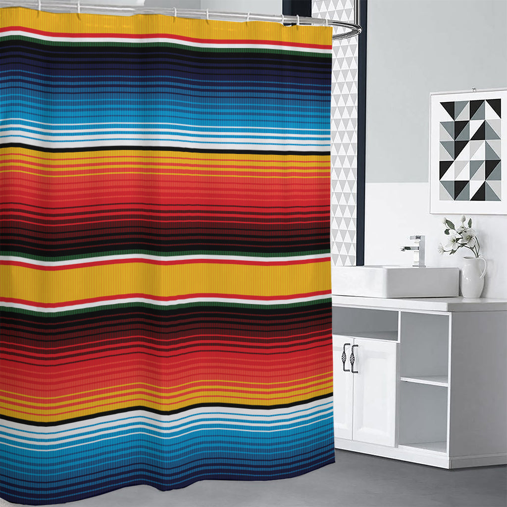 Ethnic Serape Blanket Pattern Print Shower Curtain