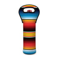 Ethnic Serape Blanket Pattern Print Single Neoprene Wine Tote