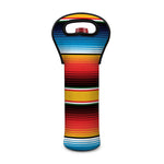 Ethnic Serape Blanket Pattern Print Single Neoprene Wine Tote