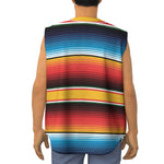 Ethnic Serape Blanket Pattern Print Sleeveless Baseball Jersey