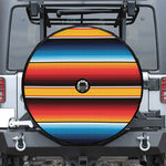 Ethnic Serape Blanket Pattern Print Tire Cover With Camera Hole