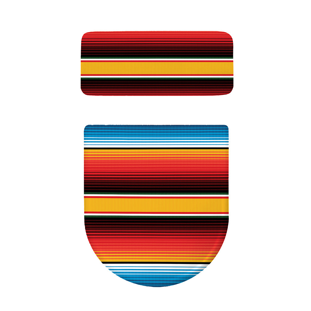 Ethnic Serape Blanket Pattern Print Toilet Lid And Tank Cover Set