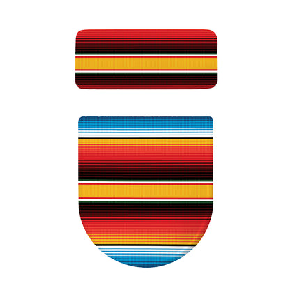 Ethnic Serape Blanket Pattern Print Toilet Lid And Tank Cover Set