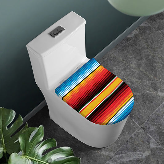 Ethnic Serape Blanket Pattern Print Toilet Lid Cover