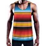 Ethnic Serape Blanket Pattern Print Training Tank Top