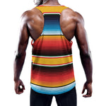 Ethnic Serape Blanket Pattern Print Training Tank Top