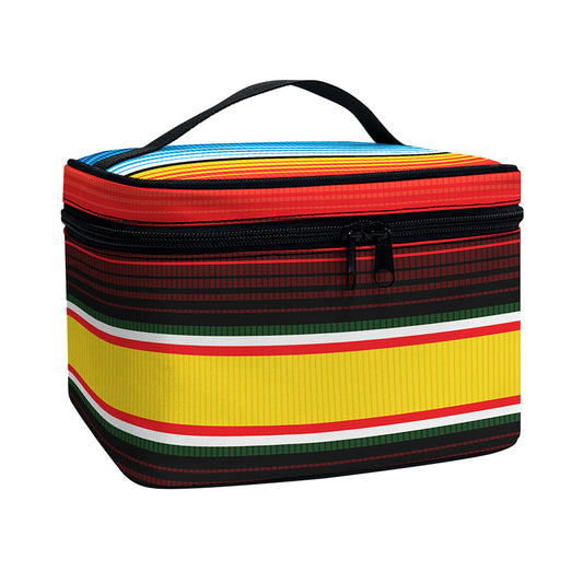 Ethnic Serape Blanket Pattern Print Travel Makeup Bag