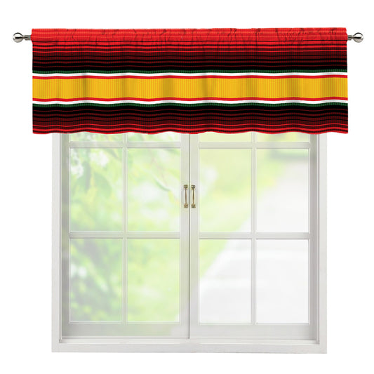 Ethnic Serape Blanket Pattern Print Window Valance
