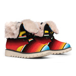 Ethnic Serape Blanket Pattern Print Winter Boots