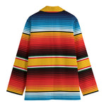 Ethnic Serape Blanket Pattern Print Women's Cotton Blazer