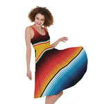 Ethnic Serape Blanket Pattern Print Women's Sleeveless Dress