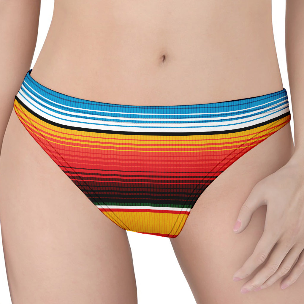 Ethnic Serape Blanket Pattern Print Women's Thong