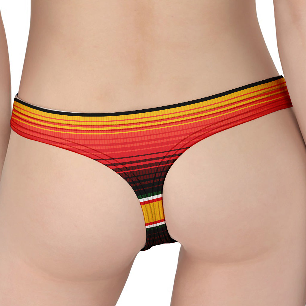 Ethnic Serape Blanket Pattern Print Women's Thong