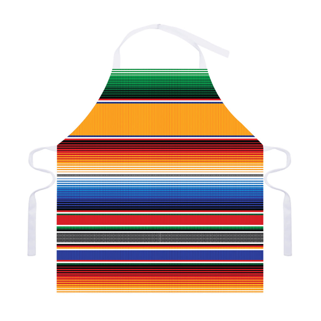 Ethnic Serape Blanket Stripe Print Adjustable Apron