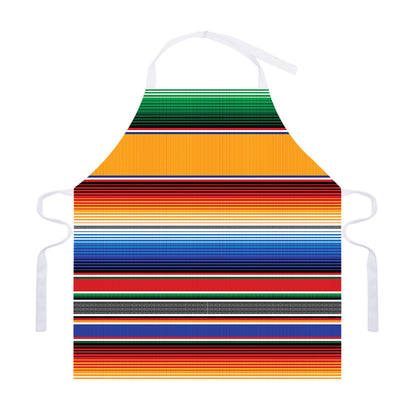 Ethnic Serape Blanket Stripe Print Adjustable Apron