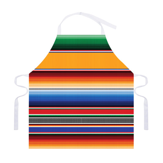 Ethnic Serape Blanket Stripe Print Adjustable Apron