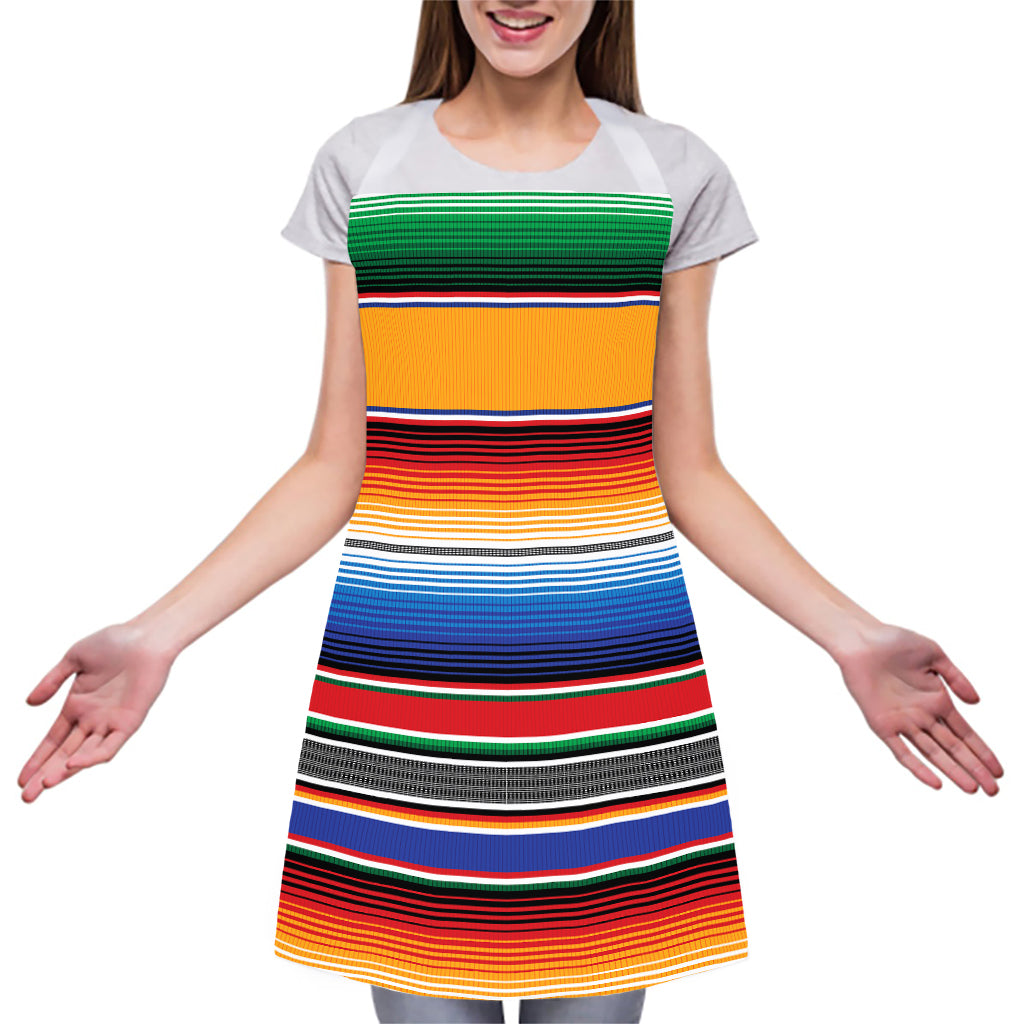 Ethnic Serape Blanket Stripe Print Adjustable Apron