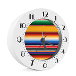 Ethnic Serape Blanket Stripe Print Alarm Clock